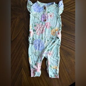 Posh Peanut “Erin” Pastel Floral Baby Romper